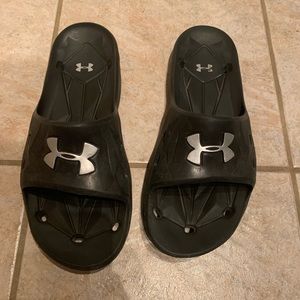 Black Under Armour Sandals.